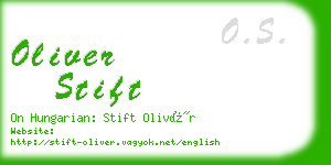 oliver stift business card